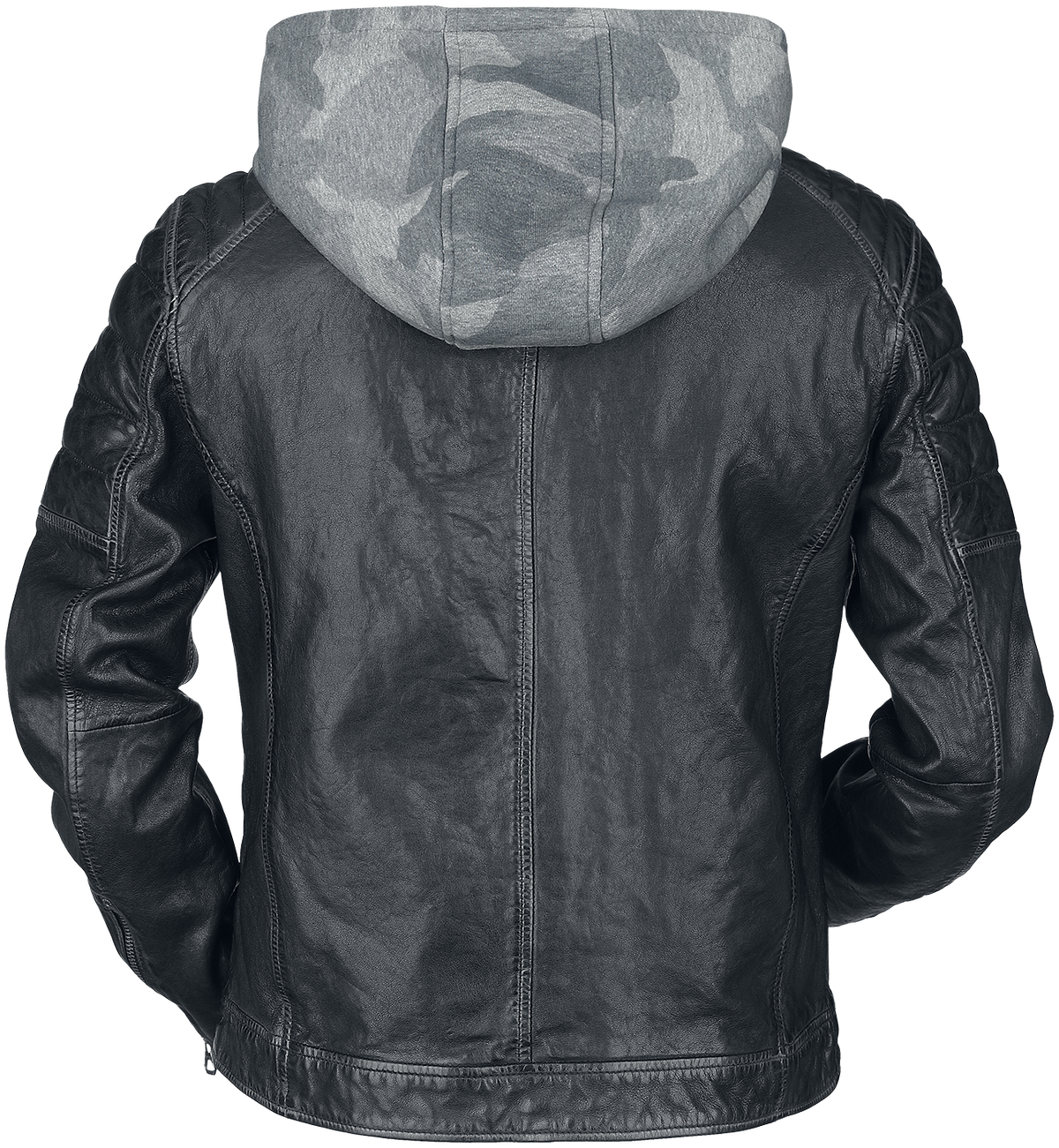 Veste en cuir  de Mauritius - GMORMEY LARETV - S à 3XL - pour Homme - noir/gris - Mauritius - View 2
