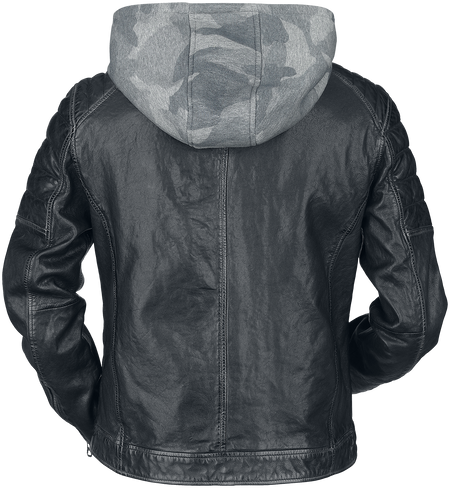 Veste en cuir  de Mauritius - GMORMEY LARETV - S à 3XL - pour Homme - noir/gris - Mauritius - View 2