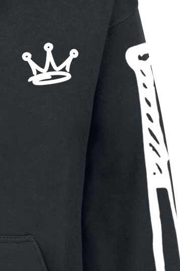 Sweat-shirt à capuche  de Naughty by Nature - Graffiti Logo - S à L - pour Homme - noir - Naughty by Nature - View 2