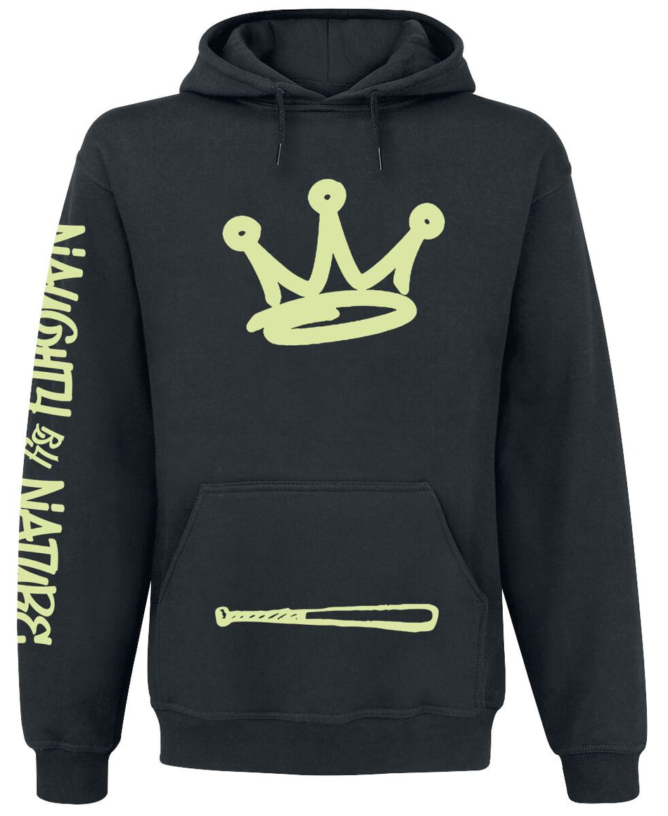 Sweat-shirt à capuche  de Naughty by Nature - Graffiti Logo - S à L - pour Homme - noir - Naughty by Nature