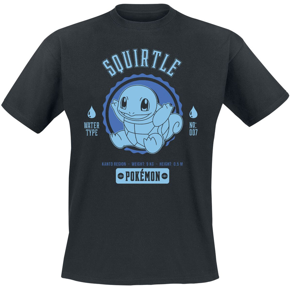 T-Shirt Manches courtes Gaming de Pokémon - Carapuce - S à XXL - pour Homme - noir - Pokémon