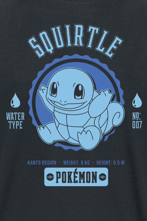 T-Shirt Manches courtes Gaming de Pokémon - Carapuce - S à XXL - pour Homme - noir - Pokémon - View 2