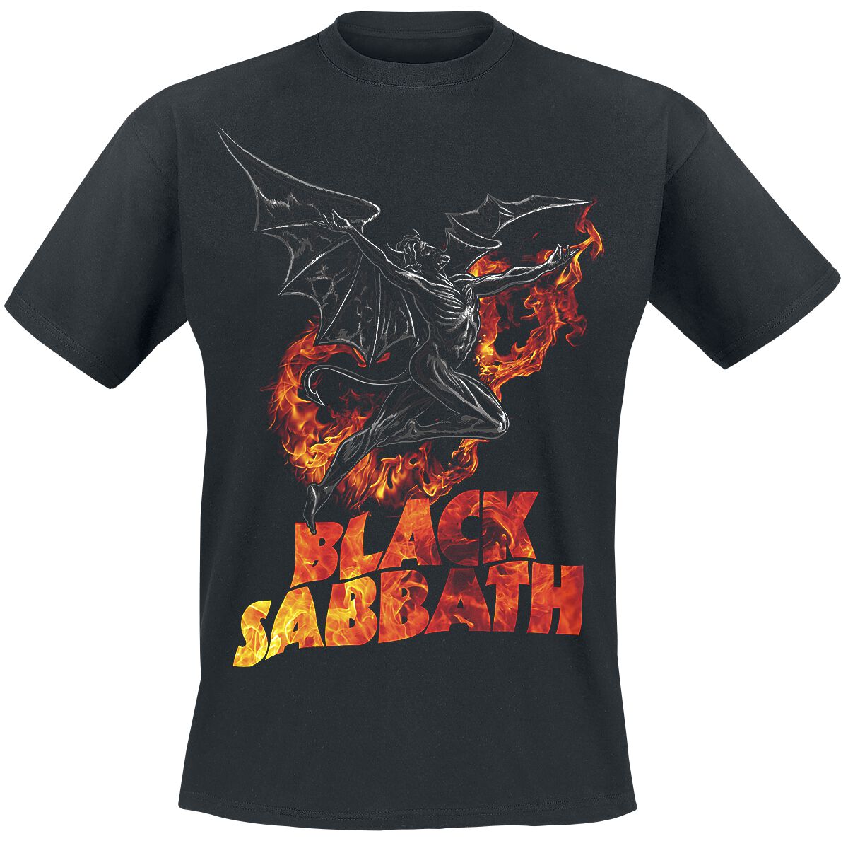 T-Shirt Manches courtes  de Black Sabbath - Burning Demon - S à 3XL - pour Homme - noir - Black Sabbath