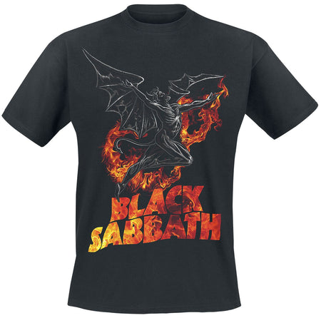 T-Shirt Manches courtes  de Black Sabbath - Burning Demon - S à 3XL - pour Homme - noir - Black Sabbath