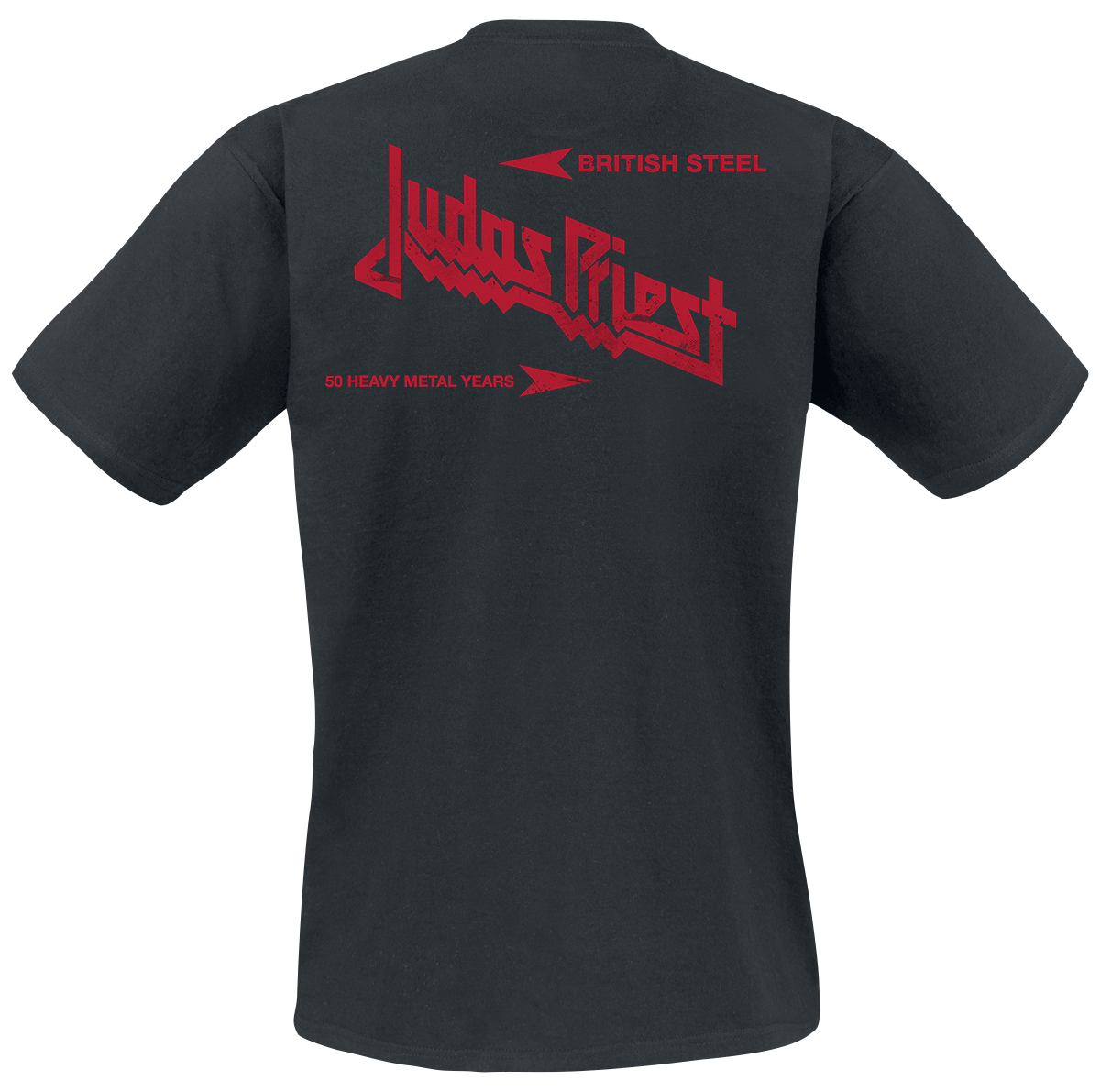 T-Shirt Manches courtes  de Judas Priest - British Steel 50HMY Tour - S à XXL - pour Homme - noir - Judas Priest - View 2