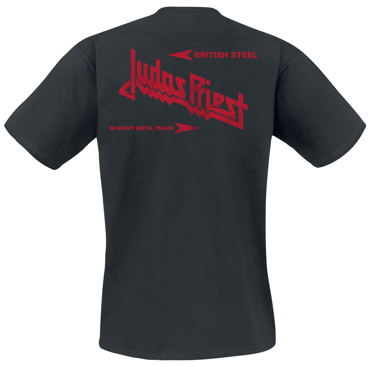 T-Shirt Manches courtes  de Judas Priest - British Steel 50HMY Tour - S à XXL - pour Homme - noir - Judas Priest - View 2