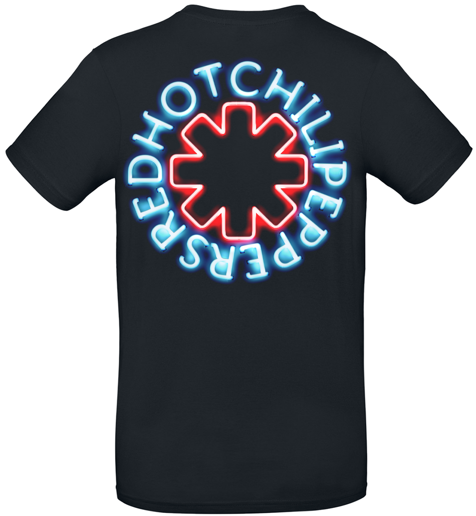 T-Shirt Manches courtes  de Red Hot Chili Peppers - Neon Logo - S à 3XL - pour Homme - noir - Red Hot Chili Peppers - View 2