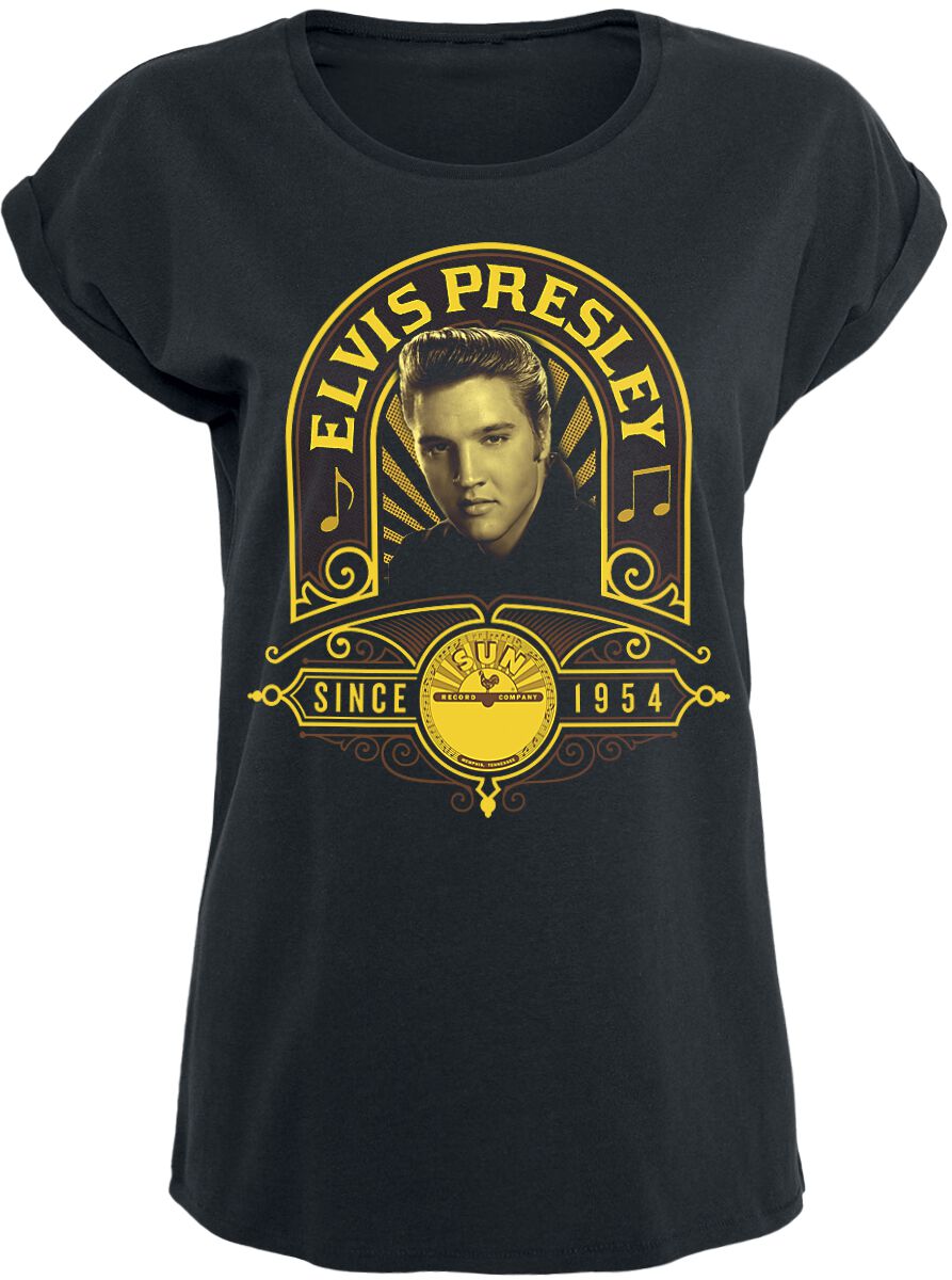 T-Shirt Manches courtes  de Elvis Presley - Studio Portrait - XS à XL - pour Femme - noir - Elvis Presley