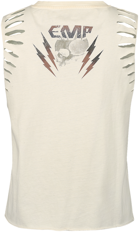 Débardeur  de Collection EMP Stage - Tank Top With Vintage Print - XS à XL - pour Femme - blanc - Collection EMP Stage - View 2