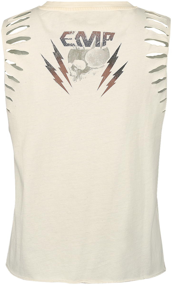 Débardeur  de Collection EMP Stage - Tank Top With Vintage Print - XS à XL - pour Femme - blanc - Collection EMP Stage - View 2