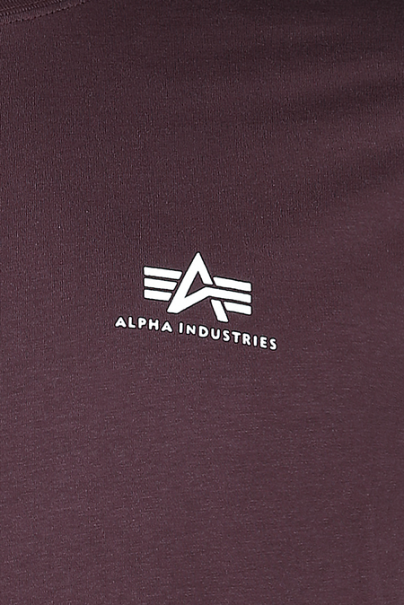 T-Shirt Manches courtes  de Alpha Industries - T-Shirt Basic - Petit Logo - S à XXL - pour Homme - bordeaux - alpha industries - View 2