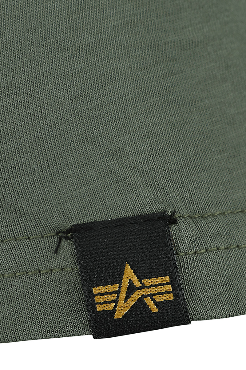 T-Shirt Manches courtes  de Alpha Industries - ALPHA LABEL T - S à XXL - pour Homme - olive - alpha industries - View 2
