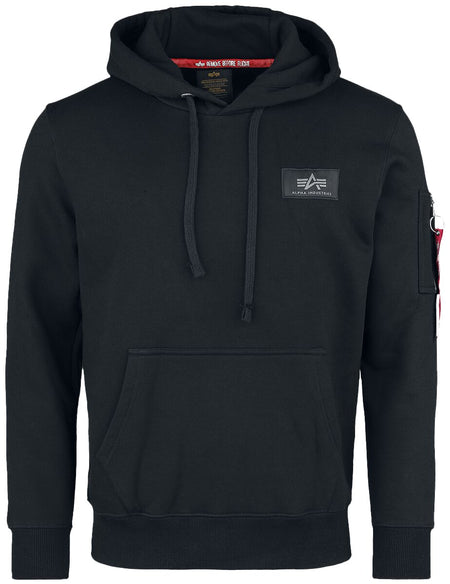 Sweat-shirt à capuche  de Alpha Industries - SWEAT À CAPUCHE CAMOUFLAGE IMPRIMÉ DOS - S à XXL - pour Homme - noir - alpha industries