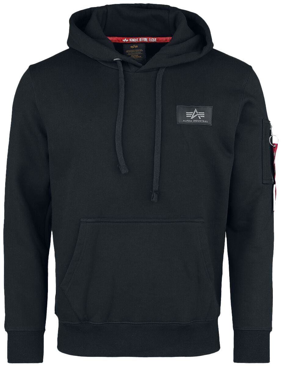 Sweat-shirt à capuche  de Alpha Industries - SWEAT À CAPUCHE CAMOUFLAGE IMPRIMÉ DOS - S à XXL - pour Homme - noir - alpha industries