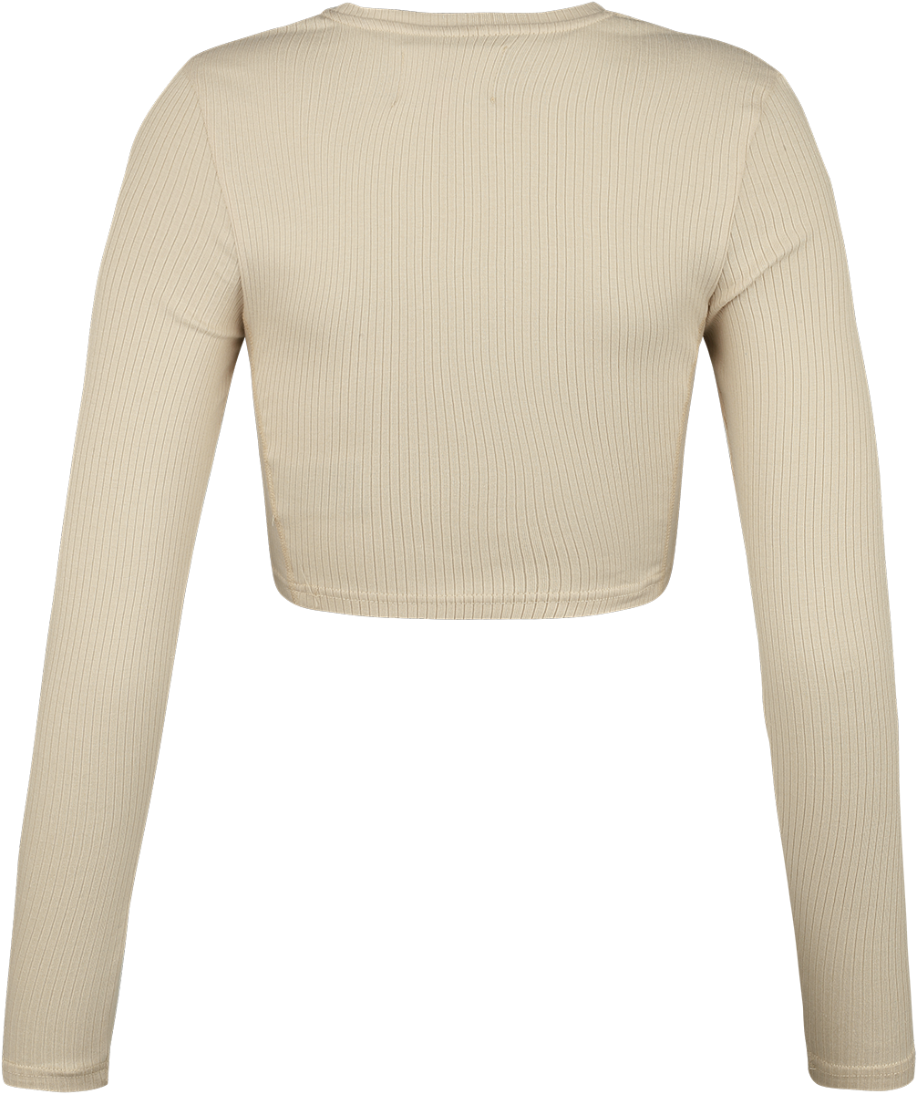 T-shirt manches longues  de Alpha Industries - X-FIT RIB LS C WMN - L à XL - pour Femme - crème - alpha industries - View 2