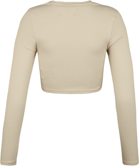 T-shirt manches longues  de Alpha Industries - X-FIT RIB LS C WMN - L à XL - pour Femme - crème - alpha industries - View 2