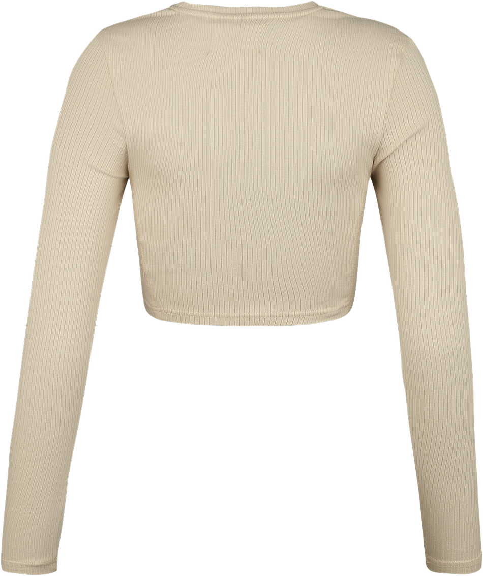 T-shirt manches longues  de Alpha Industries - X-FIT RIB LS C WMN - L à XL - pour Femme - crème - alpha industries - View 2