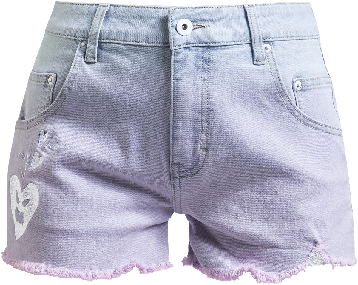 Short Disney de L'Étrange Noël De Monsieur Jack - Heart - 27 - pour Femme - jean - L'Étrange Noël De Monsieur Jack