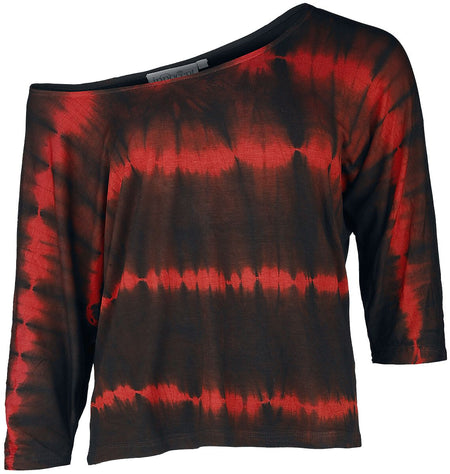 T-shirt manches longues Gothic de Innocent - Haut Solana - XS à 4XL - pour Femme - noir/rouge - innocent