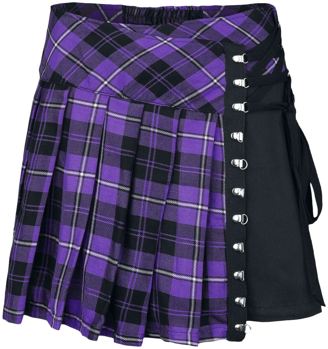 Jupe courte Gothic de Chemical Black - Hybrid - Jupe - XS à 4XL - pour Femme - lilas/noir - Chemical Black
