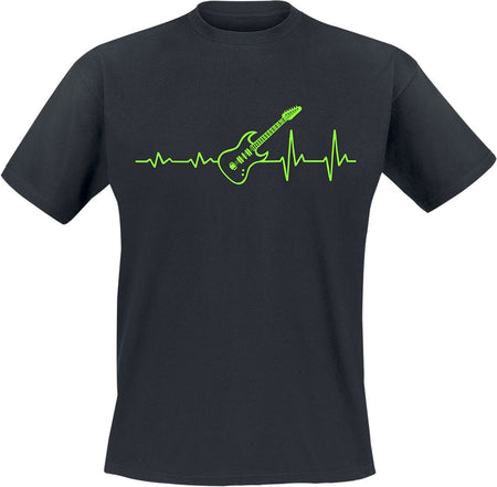 T-Shirt Manches courtes Fun de Slogans - ECG - Guitare - S à 4XL - pour Homme - noir - Slogans