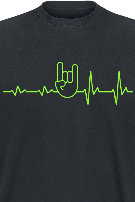 T-Shirt Manches courtes Fun de Slogans - ECG - Heavy Metal - S à 4XL - pour Homme - noir - Slogans - View 2