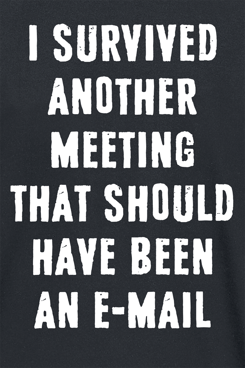 T-Shirt Manches courtes Fun de Beruf & Karriere - Another Meeting - S à 4XL - pour Homme - noir - Beruf & Karriere - View 2