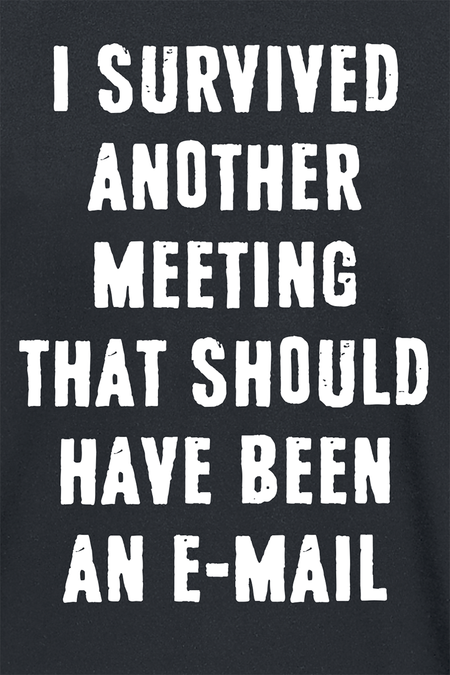 T-Shirt Manches courtes Fun de Beruf & Karriere - Another Meeting - S à 4XL - pour Homme - noir - Beruf & Karriere - View 2