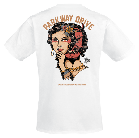 T-Shirt Manches courtes  de Parkway Drive - Devil Tricks - S à XXL - pour Homme - blanc - Parkway Drive - View 2