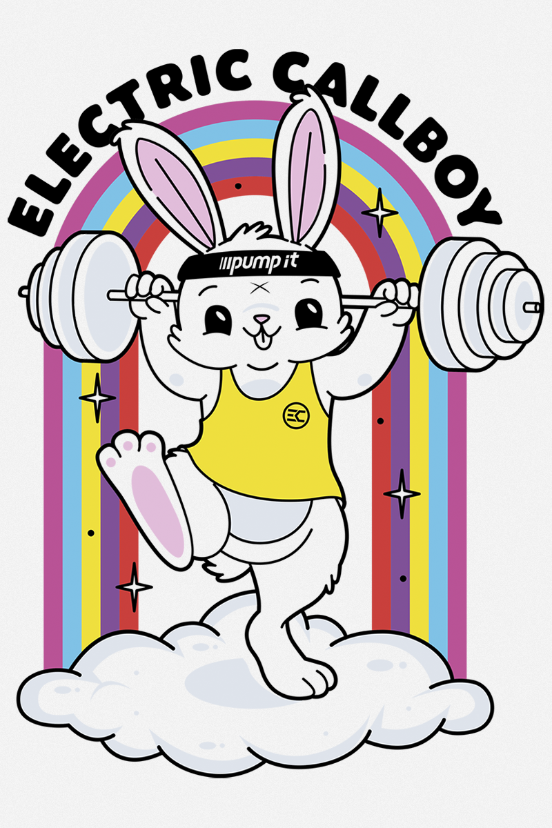 T-Shirt Manches courtes  de Electric Callboy - Pump It Bunny - XS à XXL - pour Femme - blanc - Electric Callboy - View 2