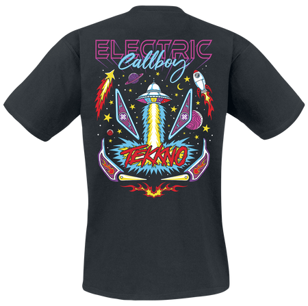 T-Shirt Manches courtes  de Electric Callboy - Tekkno Pinball - S à 3XL - pour Homme - noir - Electric Callboy - View 2