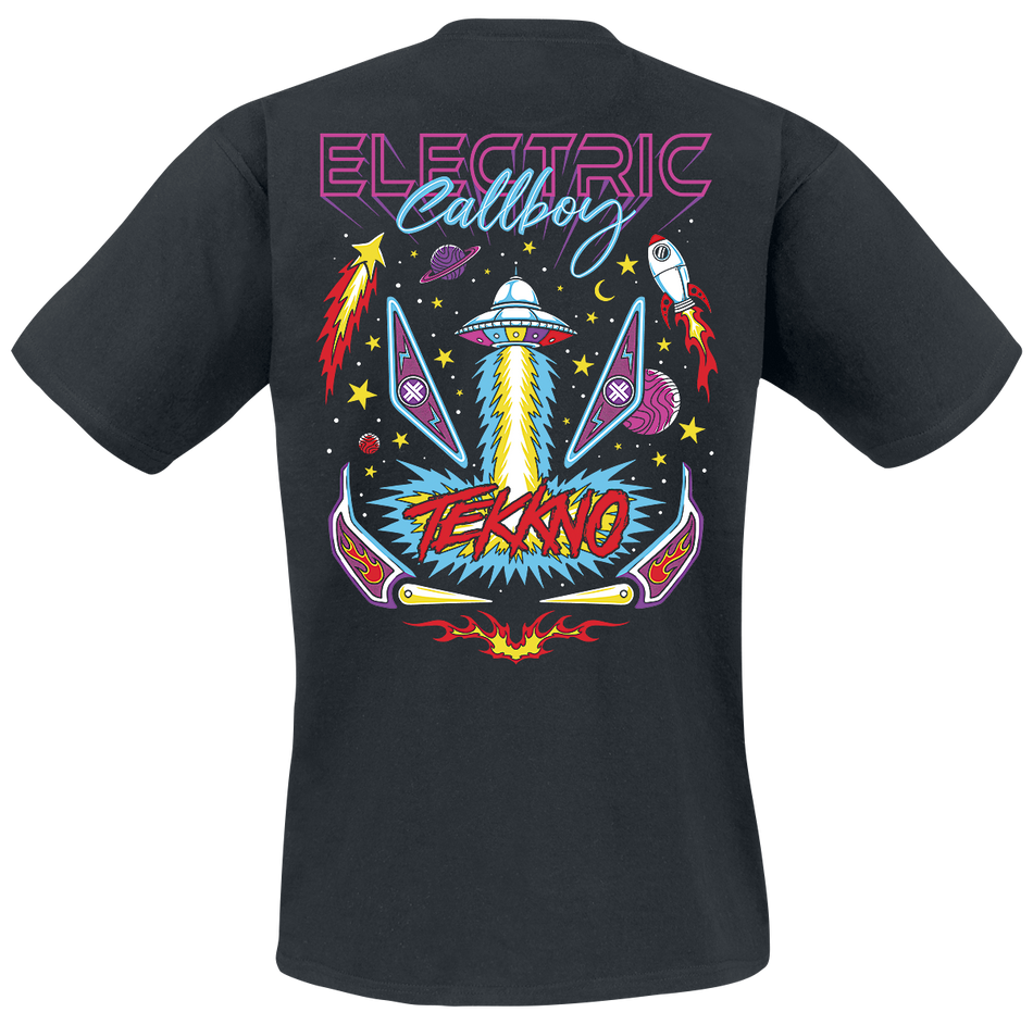 T-Shirt Manches courtes  de Electric Callboy - Tekkno Pinball - S à 3XL - pour Homme - noir - Electric Callboy - View 2