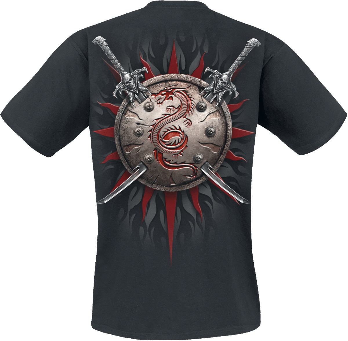 T-Shirt Manches courtes  de Spiral - Oriental Dragon - S à 4XL - pour Homme - noir - Spiral - View 2