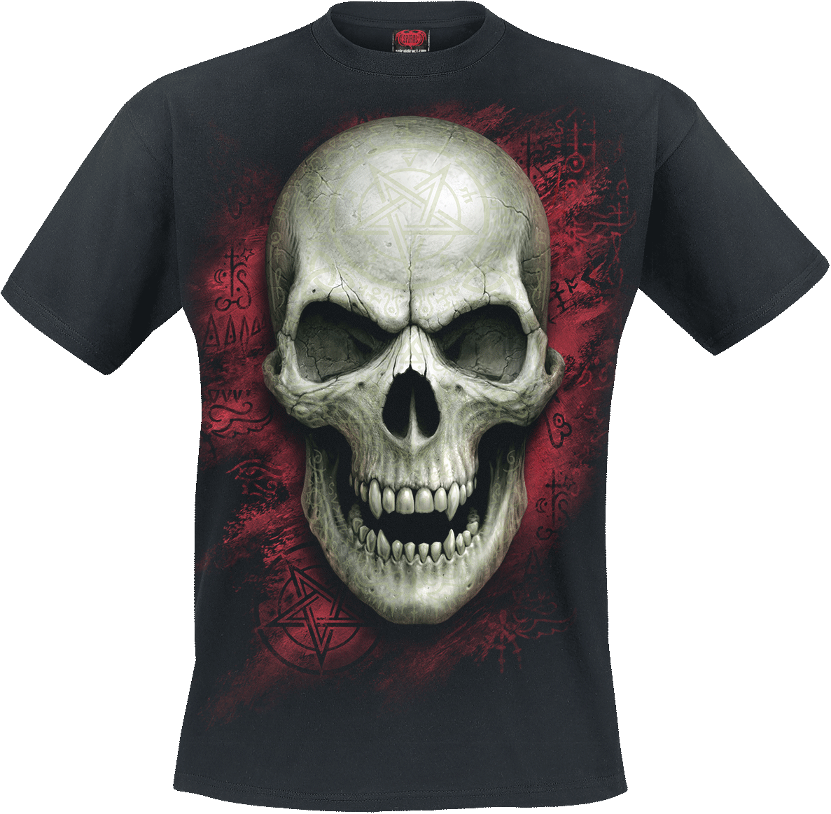 T-Shirt Manches courtes Gothic de Spiral - Gothic Runes - Brille dans le Noir - S à XXL - pour Homme - noir - Spiral - View 2