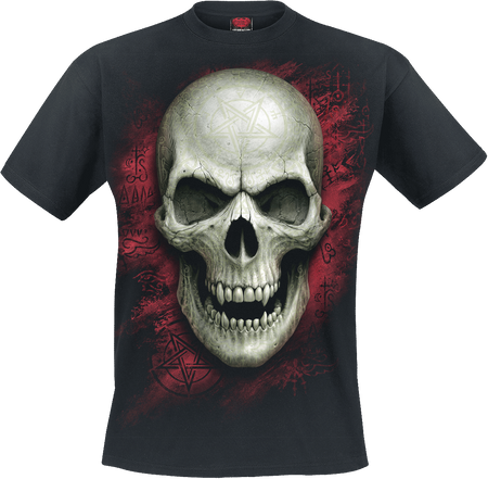 T-Shirt Manches courtes Gothic de Spiral - Gothic Runes - Brille dans le Noir - S à XXL - pour Homme - noir - Spiral - View 2