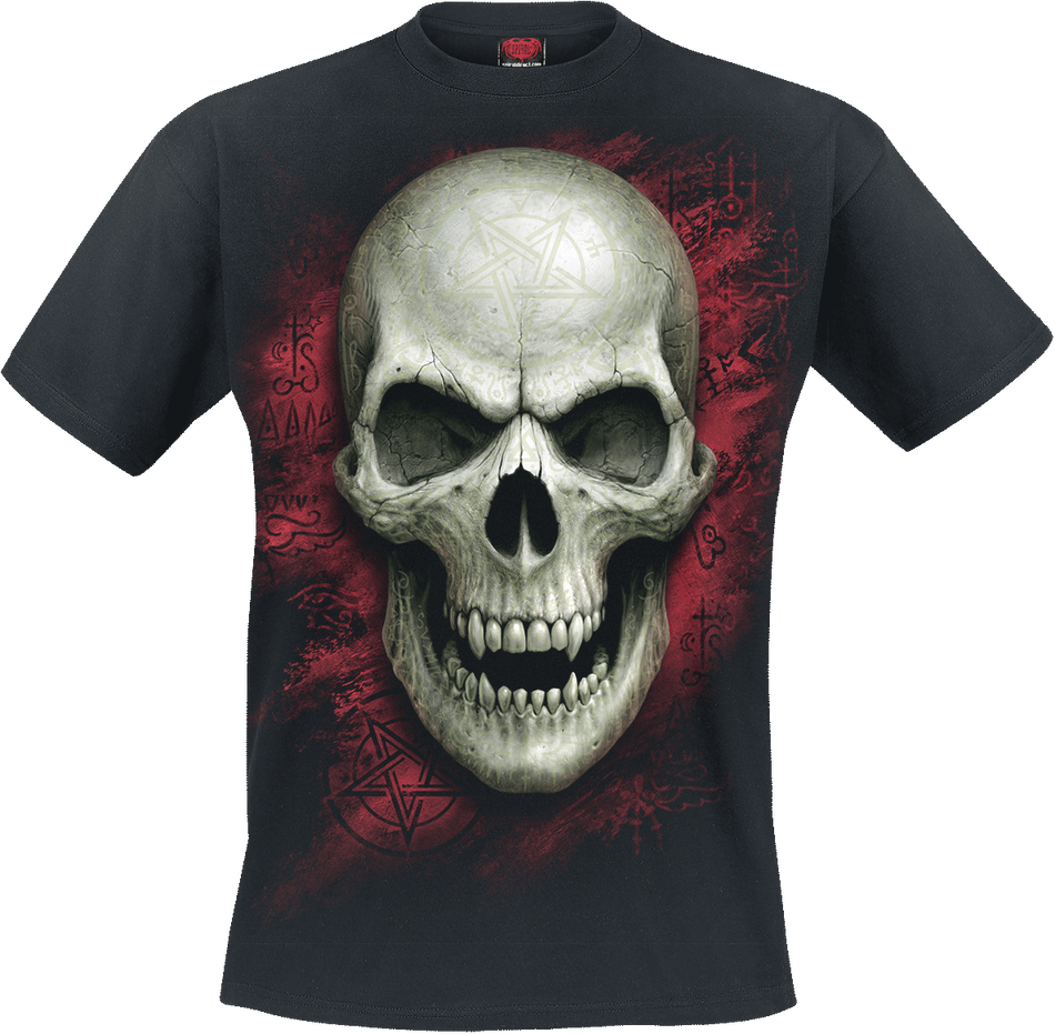 T-Shirt Manches courtes Gothic de Spiral - Gothic Runes - Brille dans le Noir - S à XXL - pour Homme - noir - Spiral - View 2