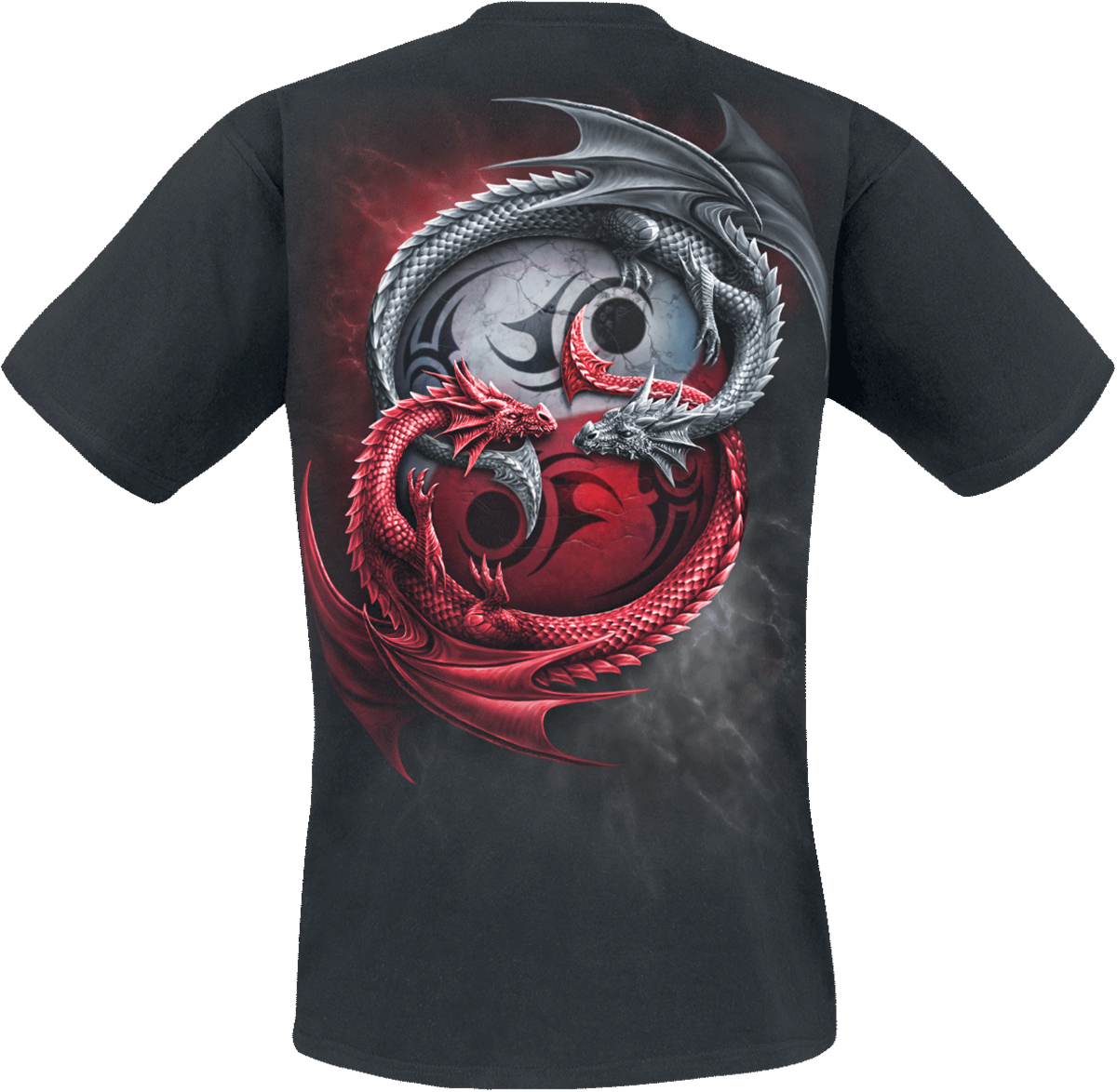 T-Shirt Manches courtes  de Spiral - Infinity Dragons - S à XXL - pour Homme - noir - Spiral - View 2