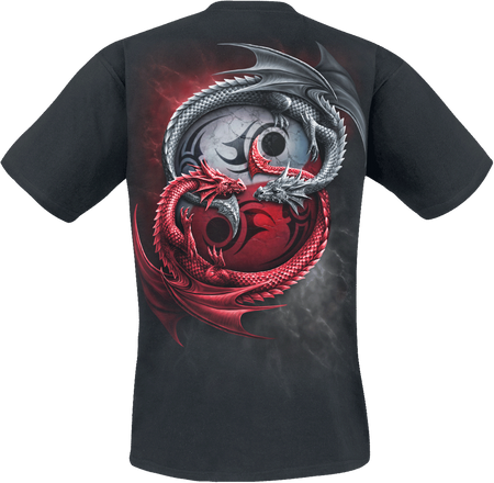 T-Shirt Manches courtes  de Spiral - Infinity Dragons - S à XXL - pour Homme - noir - Spiral - View 2