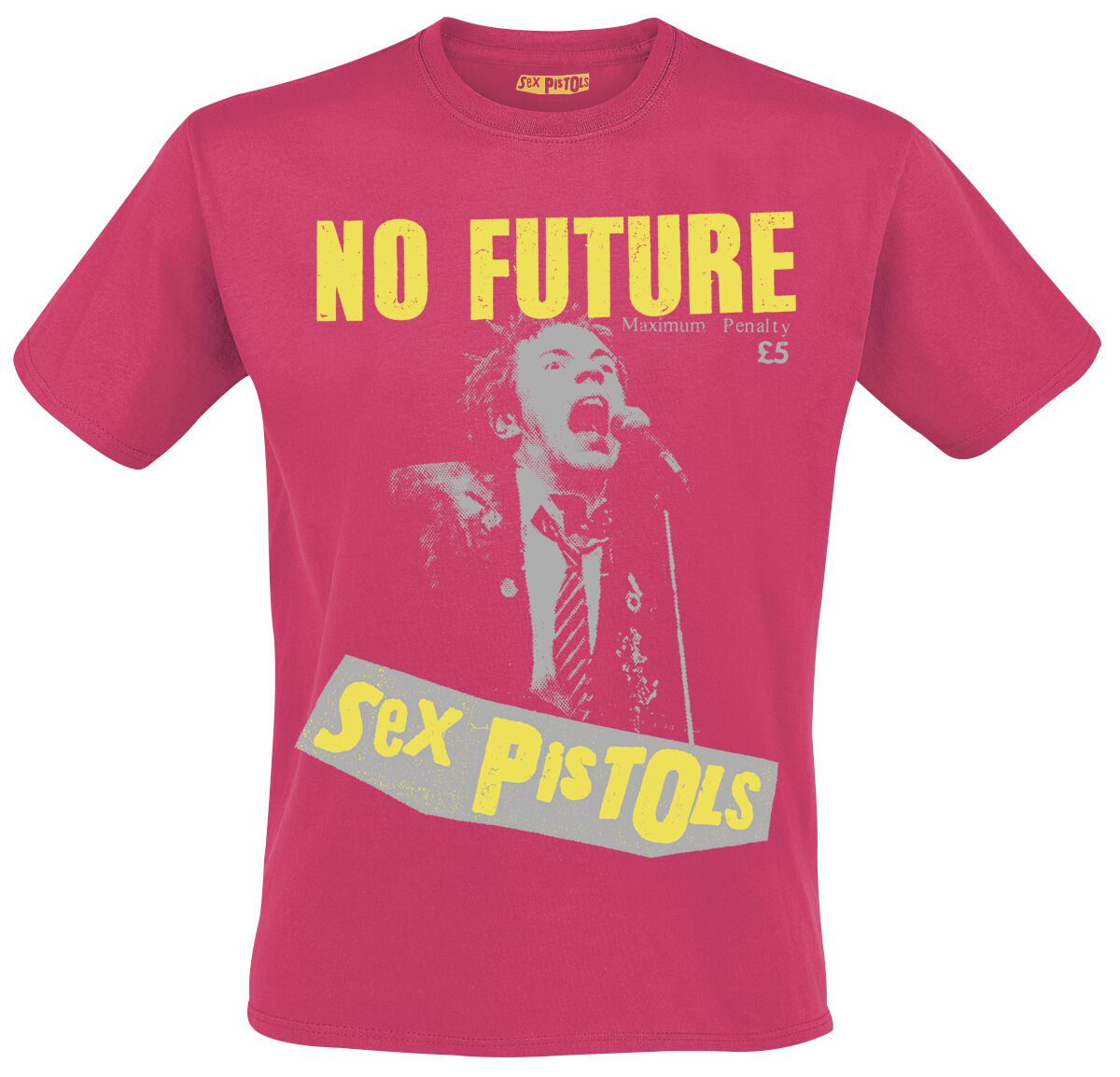 T-Shirt Manches courtes  de Sex Pistols - No Future Live Photo - S à XXL - pour Homme - rose - Sex Pistols