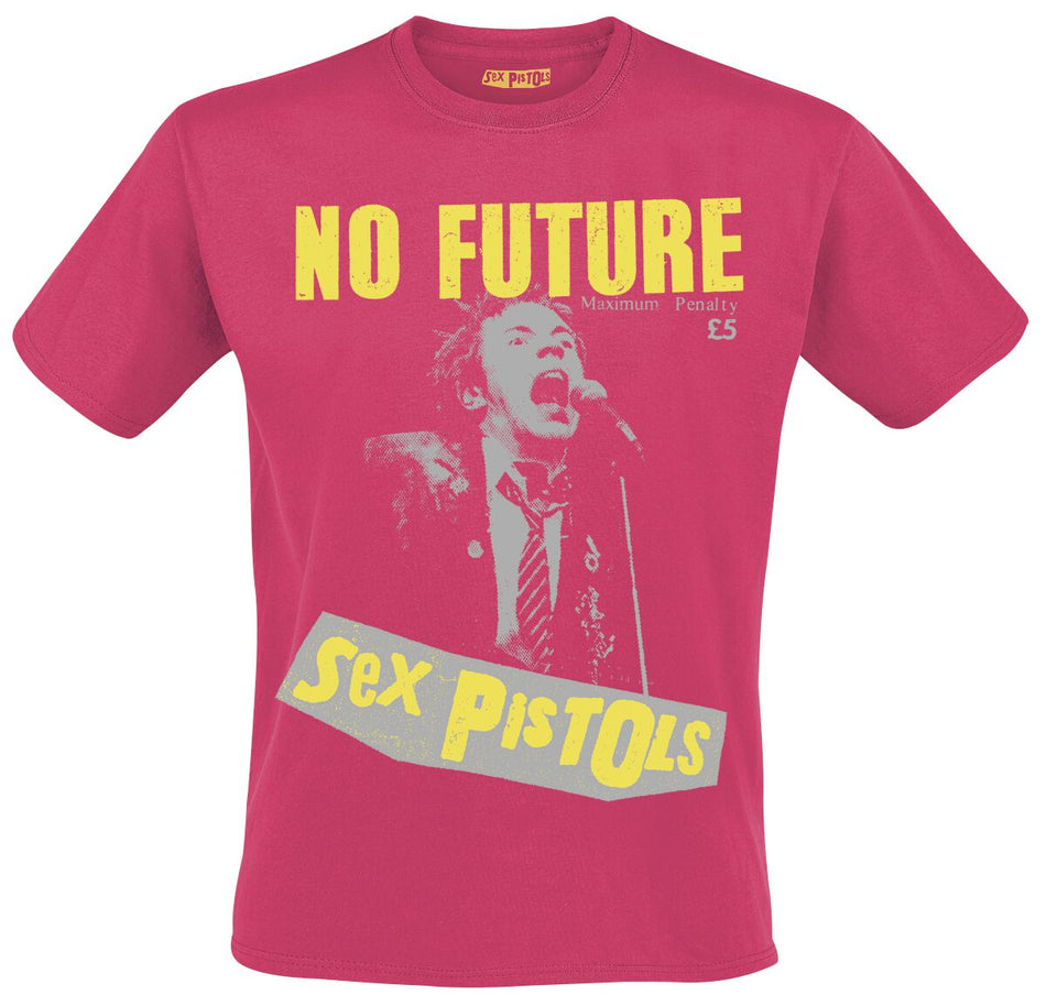 T-Shirt Manches courtes  de Sex Pistols - No Future Live Photo - S à XXL - pour Homme - rose - Sex Pistols