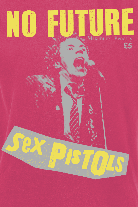 T-Shirt Manches courtes  de Sex Pistols - No Future Live Photo - S à XXL - pour Homme - rose - Sex Pistols - View 2