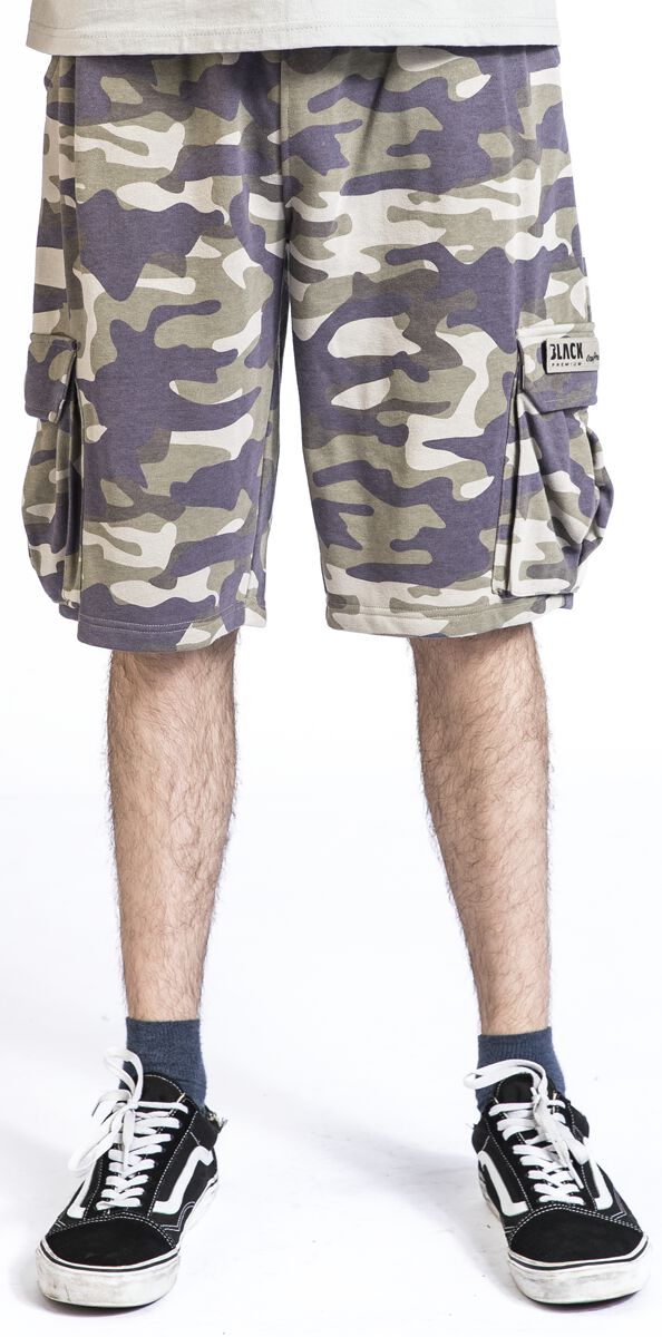 Short  de Black Premium by EMP - Short en sweat Camouflage - S à L - pour Homme - marron - Black Premium by EMP
