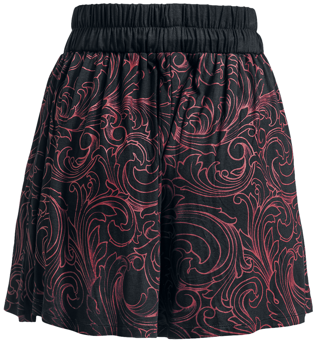 Short  de Black Premium by EMP - Short Tissu Doux avec Décorations rouges - S - pour Femme - noir - Black Premium by EMP - View 2