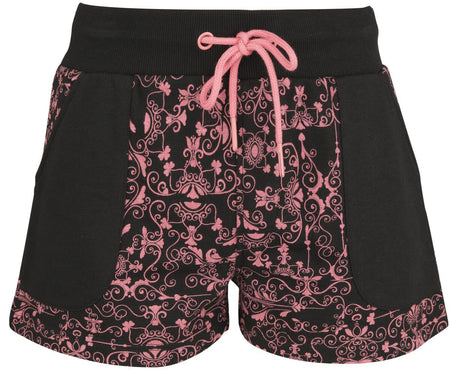 Short  de RED by EMP - Short motifs roses - S à M - pour Femme - noir - RED by EMP