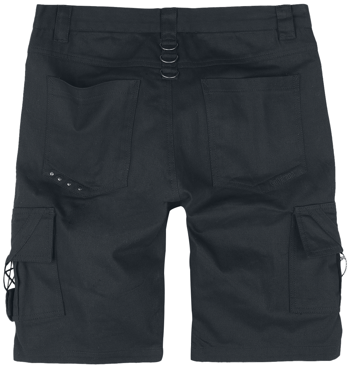 Short Gothic de Gothicana by EMP - Short avec sangles, boucles et fermetures Éclair - S à XXL - pour Homme - noir - Gothicana by EMP - View 2