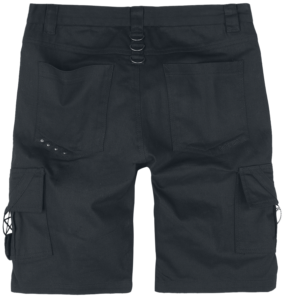 Short Gothic de Gothicana by EMP - Short avec sangles, boucles et fermetures Éclair - S à XXL - pour Homme - noir - Gothicana by EMP - View 2