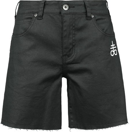 Short Gothic de Black Blood by Gothicana - Short avec Petite Broderie - 27 à 31 - pour Femme - noir - Black Blood by Gothicana