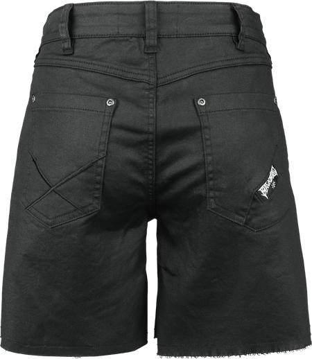 Short Gothic de Black Blood by Gothicana - Short avec Petite Broderie - 27 à 31 - pour Femme - noir - Black Blood by Gothicana - View 2