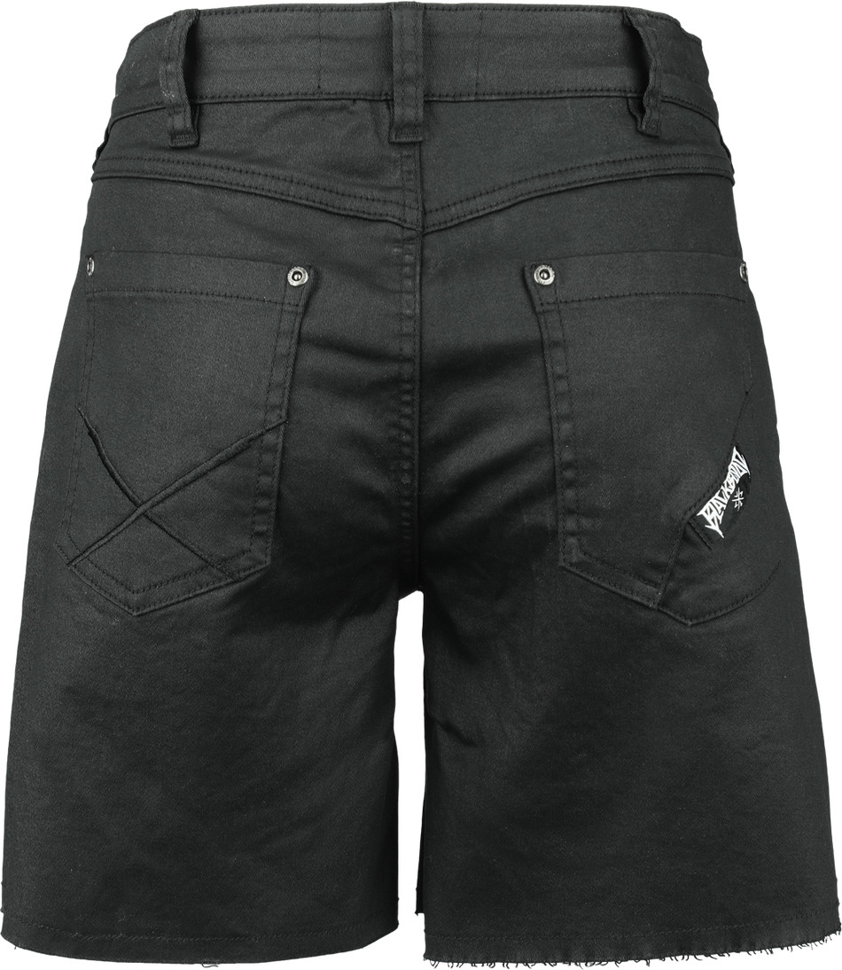 Short Gothic de Black Blood by Gothicana - Short avec Petite Broderie - 27 à 31 - pour Femme - noir - Black Blood by Gothicana - View 2