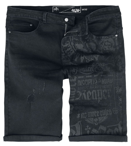 Short  de Rock Rebel by EMP - 31 à 33 - pour Homme - noir - Rock Rebel by EMP